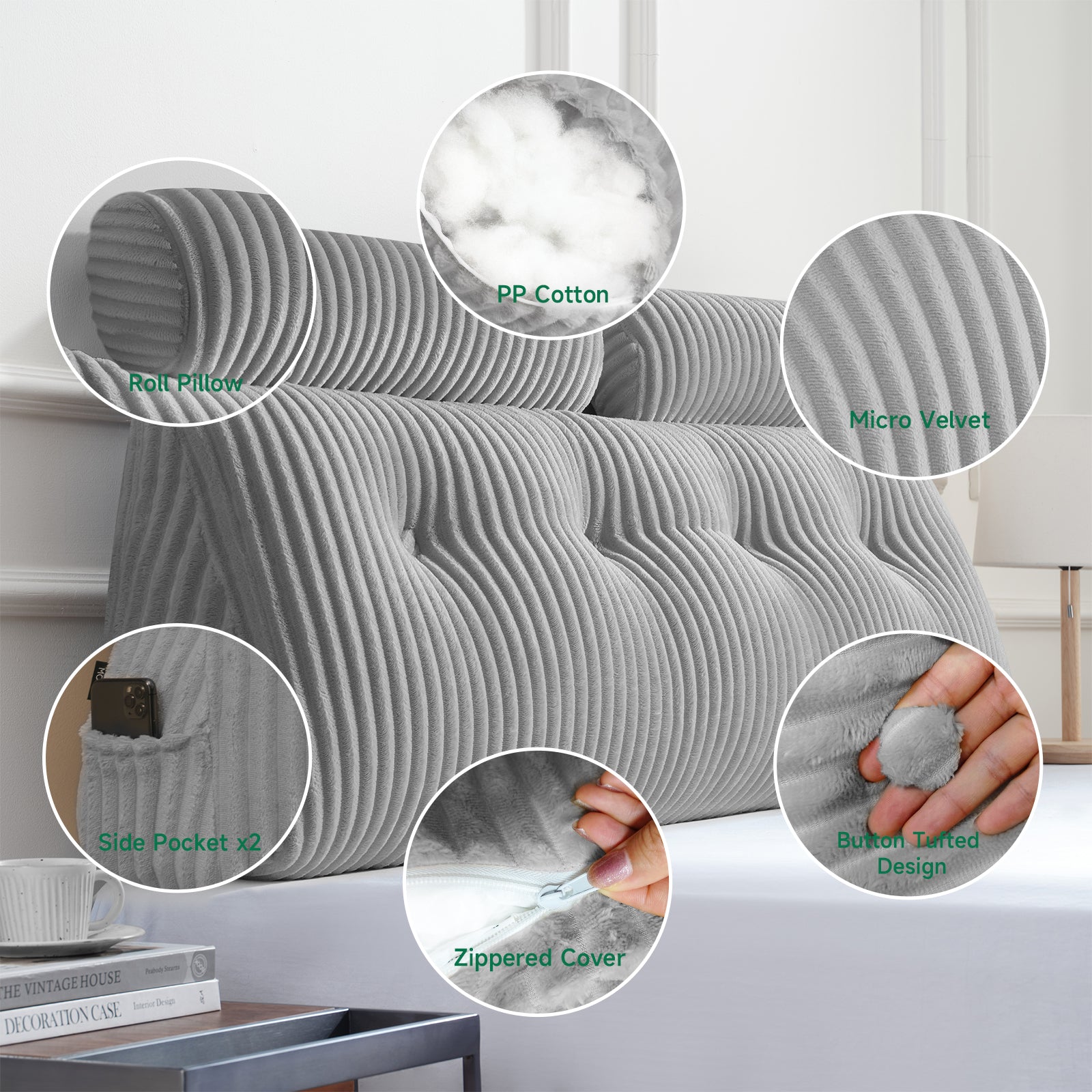 Triangular Headboard Pillow,Model P016