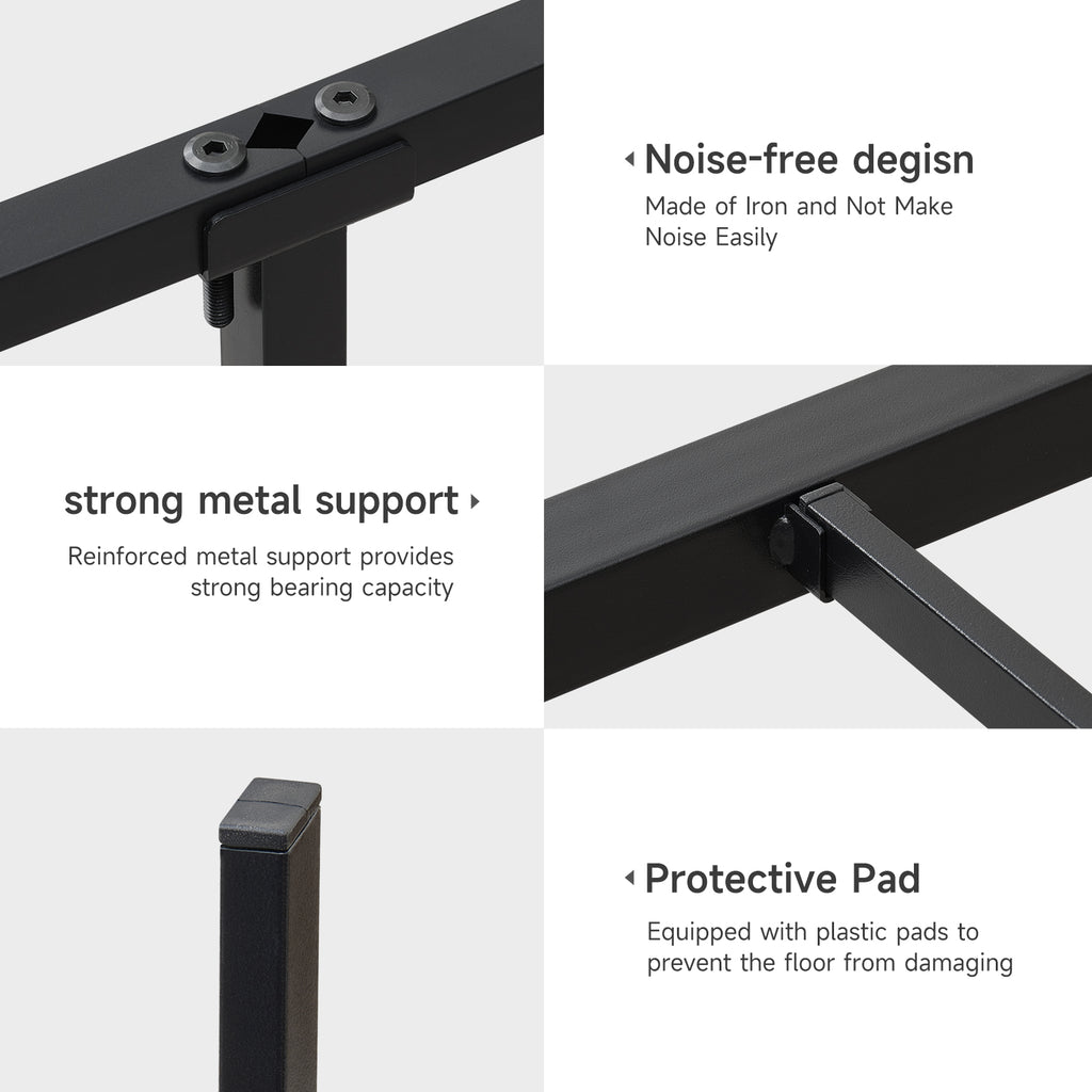 Z-hom Bed Frame with Wood Headboard,Model B022