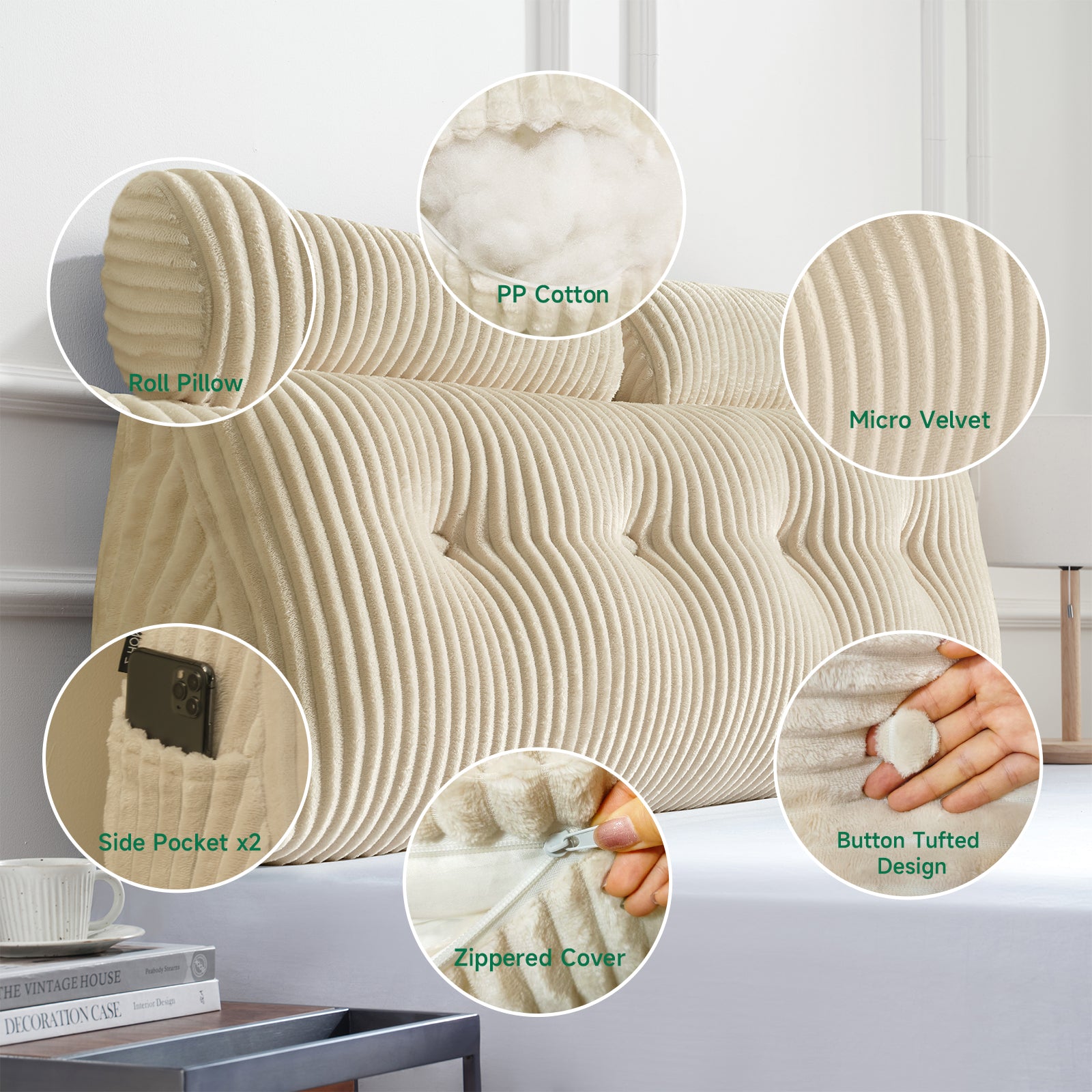 Triangular Headboard Pillow,Model P016