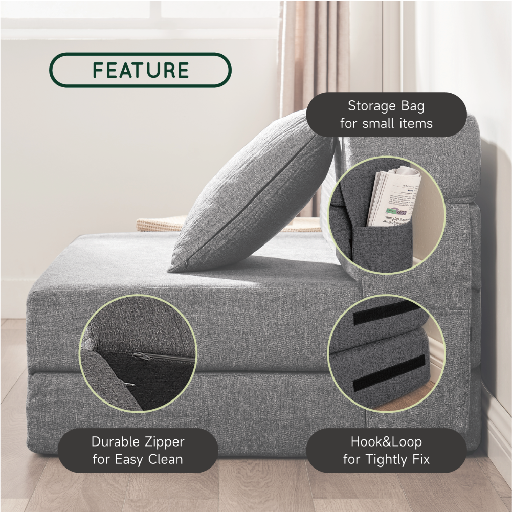 Z-hom Adjustable 6" Folding Sofa